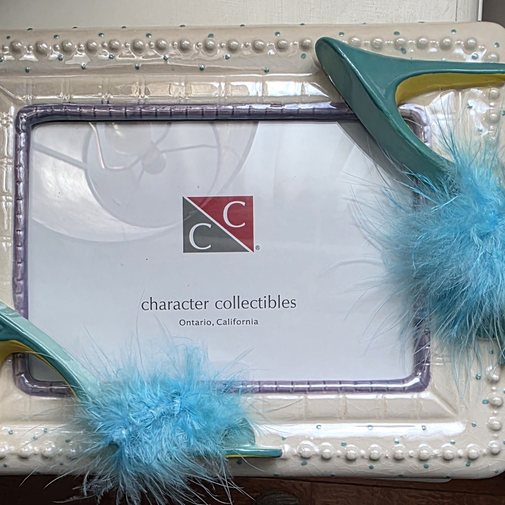 Turquoise Feathered Frame - Picture 4 of 8